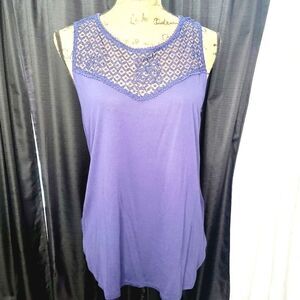 H&M Navy Blue Boho Tank Top Medium